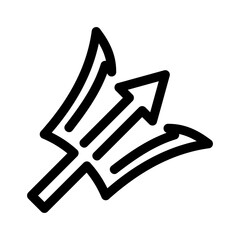 trident icon or logo isolated sign symbol vector illustration - high quality black style vector icons
