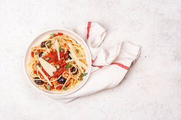 Fototapeta na wymiar Spaghetti alla puttanesca