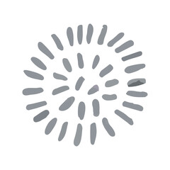 Vector Colorful Illustration of Abstract Doodle Pattern Isolated on White Background