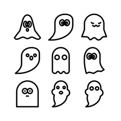 Obraz premium ghost icon or logo isolated sign symbol vector illustration - high quality black style vector icons 