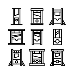 guillotine icon or logo isolated sign symbol vector illustration - high quality black style vector icons
