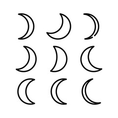 moon icon or logo isolated sign symbol vector illustration - high quality black style vector icons
