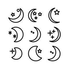 night icon or logo isolated sign symbol vector illustration - high quality black style vector icons
