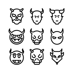 satan icon or logo isolated sign symbol vector illustration - high quality black style vector icons
