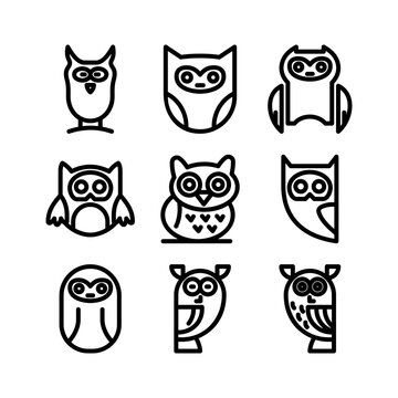 owl icon or logo isolated sign symbol vector illustration - high quality black style vector icons
