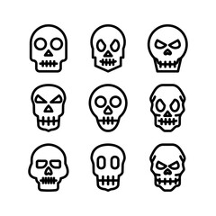 skull icon or logo isolated sign symbol vector illustration - high quality black style vector icons
