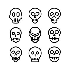 skull icon or logo isolated sign symbol vector illustration - high quality black style vector icons
