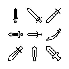 sword icon or logo isolated sign symbol vector illustration - high quality black style vector icons
