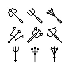 trident icon or logo isolated sign symbol vector illustration - high quality black style vector icons
