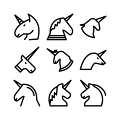 Obraz premium unicorn icon or logo isolated sign symbol vector illustration - high quality black style vector icons 