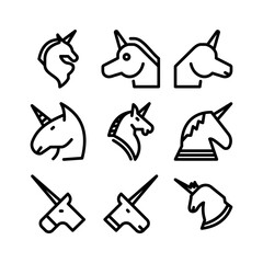 unicorn icon or logo isolated sign symbol vector illustration - high quality black style vector icons
