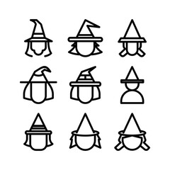witch icon or logo isolated sign symbol vector illustration - high quality black style vector icons
