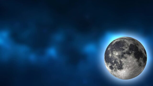 Moon looping video, ideal for text and message presentation.