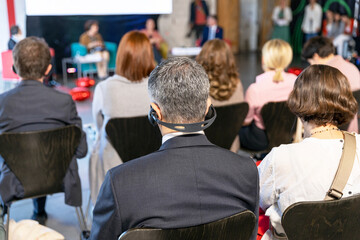 Business conference, presentation or international round table event