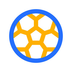 Football Icon with Outline Color