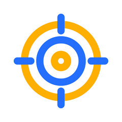 Dartboard Icon with Outline Color