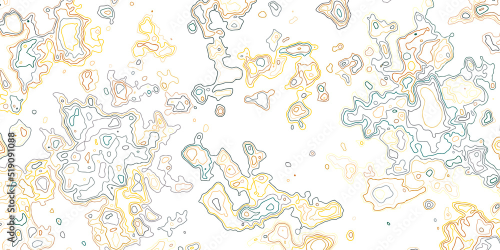 Poster the stylized height of the topographic map contour in lines and contours. geography landforms - isoh