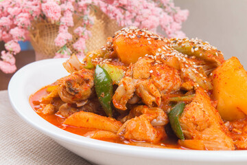 Braised Spicy Chicken - Korean Food