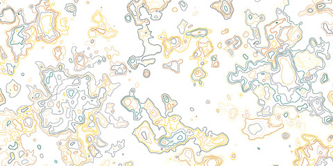 The stylized height of the topographic map contour in lines and contours. Geography landforms - isohips - topography map