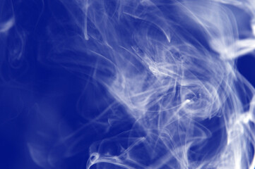 Blue sports smoke, abstract background material.