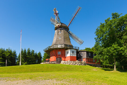 Windmill near Tranekaer Castle, Langeland, Denmark
