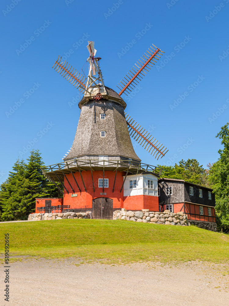 Sticker Windmill near Tranekaer Castle, Langeland, Denmark