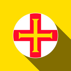 Obraz premium Country Guernsey. Guernsey flag. Vector illustration.