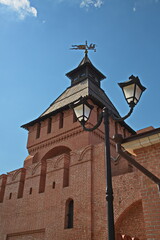 Fototapeta na wymiar Tula Kremlin towers, Tula city, Russia
