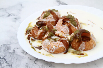 Freshly cooked Dahi Puri