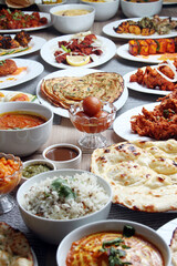 Freshly cooked Indian and other Mediterranean food