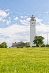Fototapeta na wymiar Lighthouse at Keldsnor, Langeland, Denmark