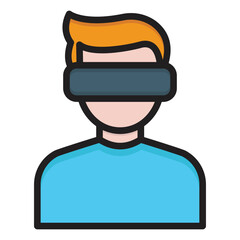 virtual reality Vector icon which is suitable for commercial work
