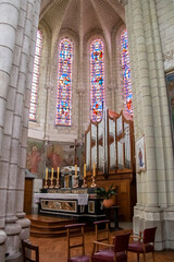 La Planche. Autel de l'église Saint-Jacques. Loire-Atlantique. Pays de la Loire	