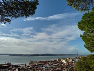 Lisbon, Portugal, The commerce square and the tagus river
