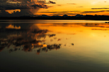 sky clouds river shadow sunlight nature