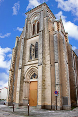 Fototapeta na wymiar La Planche. Église Saint-Jacques. Loire-Atlantique. Pays de la Loire 