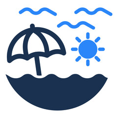 Beach holiday Vector icon which is suitable for commercial work

