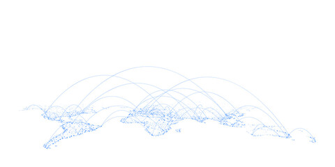 Transportation and connections of the world. Vector illustration created from dots and lines. logistics concept for business on white background.