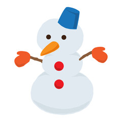 雪だるまのイラスト