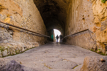 Entrance to the ancient city of Pompeii. Marine Gate. Europe, italy. - 519100097