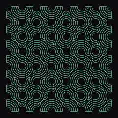 Color truchet tiling connections illustration