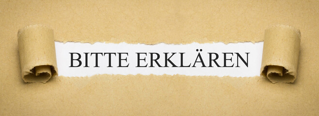 Bitte erklären