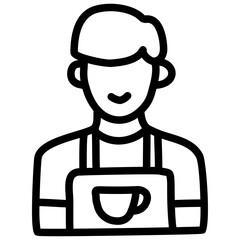 handdrawn barista icon