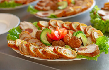 tasty cold plate on weddings