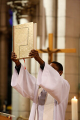Mass in Saint-Hippolyte's church, Paris