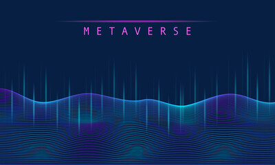 Abstract background, future high technology and Metaverse concept.