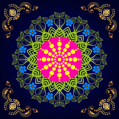 Luxury Mandala Background with Golden Arabesque Pattern Arabic Islamic East style,  Arabic Style Decorative Mandala.