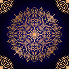 Luxury Mandala Background with Golden Arabesque Pattern Arabic Islamic East style,  Arabic Style Decorative Mandala.