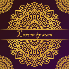Luxury Mandala Background with Golden Arabesque Pattern Arabic Islamic East style,  Arabic Style Decorative Mandala.