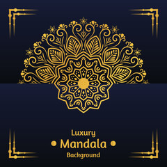 Luxury Mandala Background with Golden Arabesque Pattern Arabic Islamic East style,  Arabic Style Decorative Mandala.